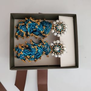 beaded dangly earrings